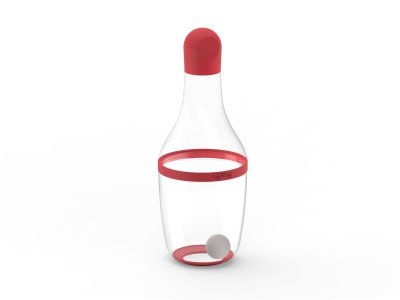 Shaker à vinaigrette en silicone et Tritan rouge 180ml