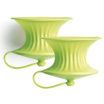 Set van 2 citruspersen uit silicone groen Ø 8.3cm H 6.3cm  Lékué