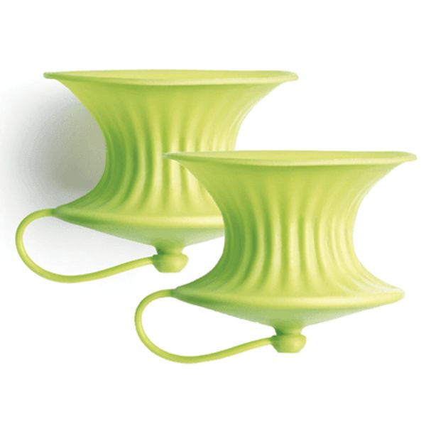 Lékué Set van 2 citruspersen uit silicone groen Ø 8.3cm H 6.3cm