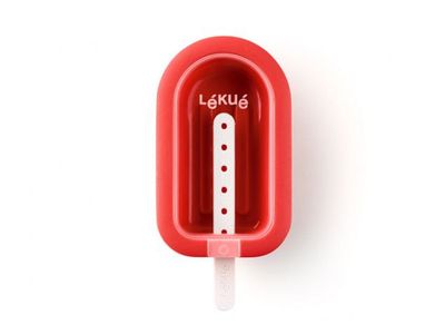 ijsjesvorm uit silicone en kunststof rood 16.5x7.5x2.6cm