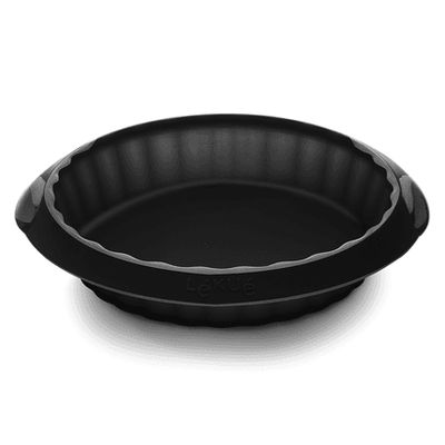 Set de 4 moules à tartes individuel en silicone noir Ø 12cm H 2.5cm  Lékué