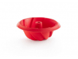 Gedraaide tulbandvorm uit silicone rood Ø 20cm