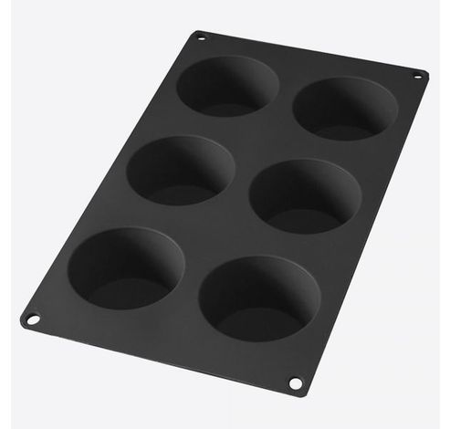 Bakvorm uit silicone voor 6 muffins zwart Ø 6.9cm H 4cm  Lékué