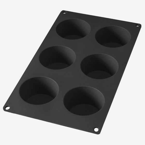 Lékué Bakvorm uit silicone voor 6 muffins zwart Ø 6.9cm H 4cm