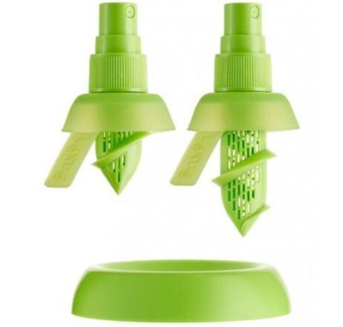 Set van 2 citrussprays voor limoen en citroen groen Ø 4.3cm H 7.5cm en H 9.5cm  Lékué