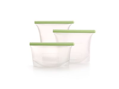 Set van 3 herbruikbare vershoudzakken uit silicone 500ml, 1L en 1.5L