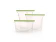 Set van 3 herbruikbare vershoudzakken uit silicone 500ml, 1L en 1.5L