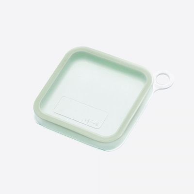 Sandwich lunchbox uit silicone en kunststof groen 18.1x18.1x4.6cm  Lékué