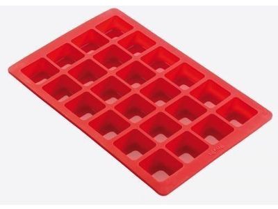 Bakvorm uit silicone voor 24 mini brownies rood 29x18.6x2cm