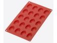 Bakvorm uit silicone voor 20 madeleines rood 4.2x2.9x1.1cm