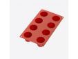 Bakvorm uit silicone voor 8 cannelés bordelais rood Ø 5.4cm H 4.8cm