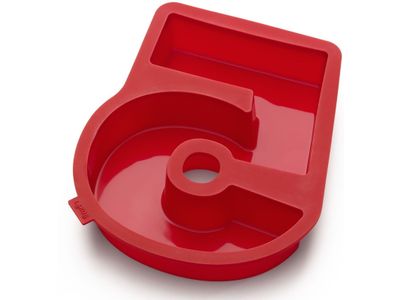 Bakvorm uit silicone rood nummer 5 31.5x27.1x4cm