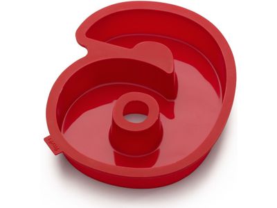 Bakvorm uit silicone rood nummer 6 31.4x26.9x4cm