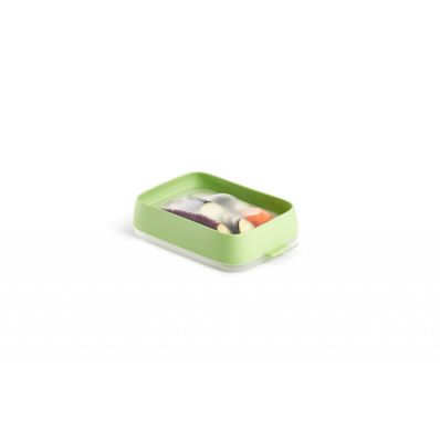 Seal Tray boîte de conservation avec couvercle en silicone stretch vert 