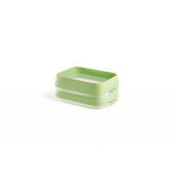 Lékué Seal Tray set van 2 vershouddozen met stretch deksel uit silicone groen 