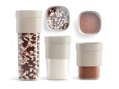 Flip set van 3 voorraaddozen en accessoires