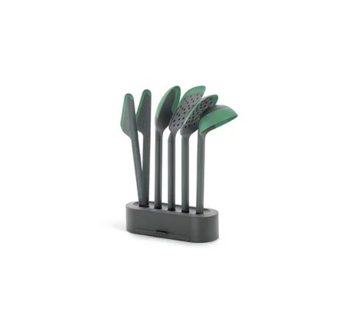 Set avec 5 ustensiles de cuisine et support en silicone  Lékué