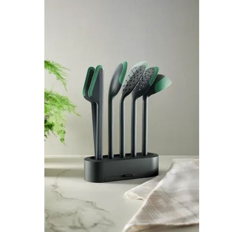 Set avec 5 ustensiles de cuisine et support en silicone  Lékué