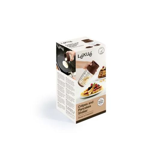 shaker à pâte ou crème en silicone et Tritan brun 700ml  Lékué