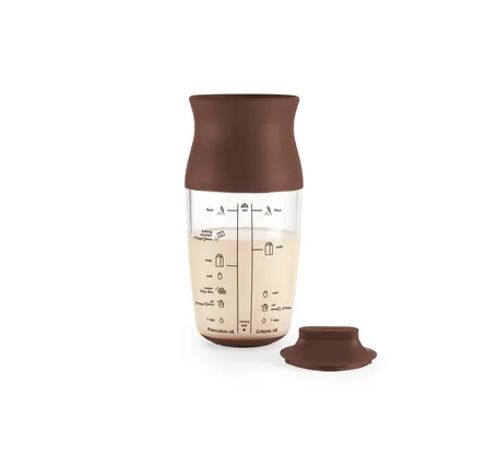 shaker à pâte ou crème en silicone et Tritan brun 700ml  Lékué