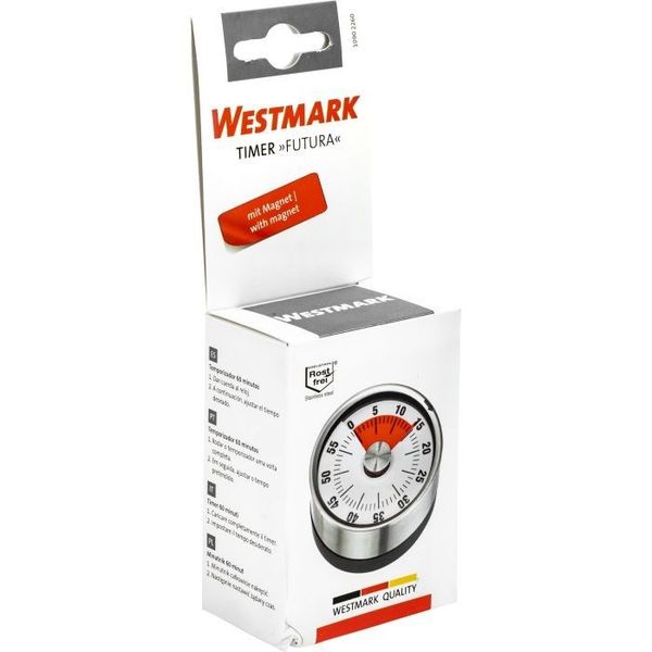 Westmark Futuro kookwekker uit kunststof en rvs 6x6x3.6cm