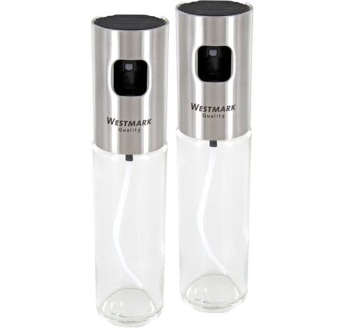 Set de 2 sprays vinaigre et huile en verre et inox Ø 4.2cm H 18cm  Westmark