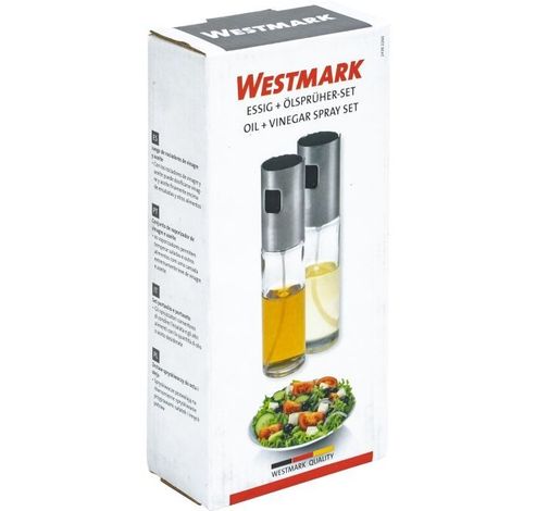 Set de 2 sprays vinaigre et huile en verre et inox Ø 4.2cm H 18cm  Westmark