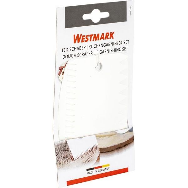 Westmark Set van 2 deegschrapers uit kunststof wit 8.7x12.2x0.3cm