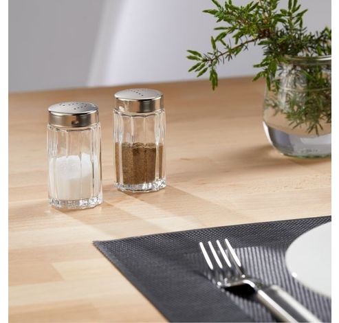 Traditionell salière en verre et inox ø 3.7cm H 7cm  Westmark