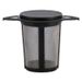 Thee infuser uit kunststof en rvs zwart 11x7.2x8cm 