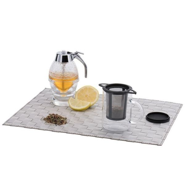 Thee infuser uit kunststof en rvs zwart 11x7.2x8cm 