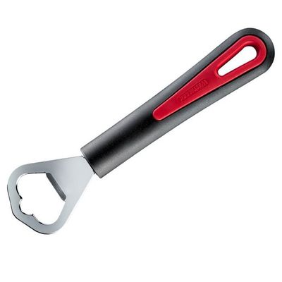 Gallant flesopener uit rvs en kunststof zwart en rood 17x4x2cm  Westmark