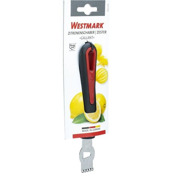 Westmark Gallant zester uit rvs en kunststof zwart en rood 16.5x2.7x2cm