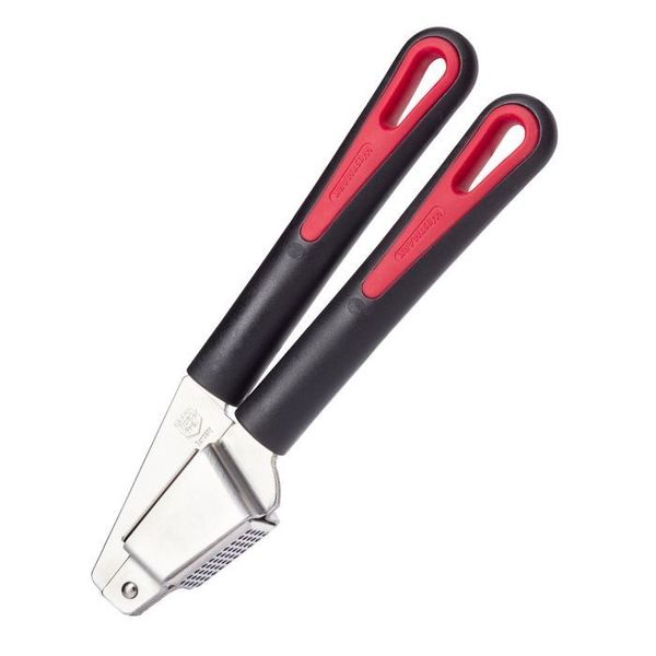 Westmark Gallant knoflookpers uit rvs en kunststof zwart en rood 19.7x6x2.7cm