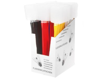 Traditionell tapette à mouche noir, rouge ou jaune