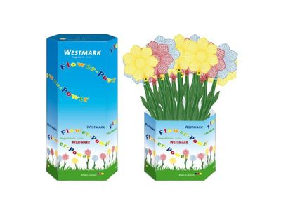 Tapette à mouche fleur rouge, violet ou jaune 48.5cm