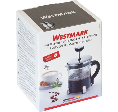 Brasilia French press cafetière uit glas 500ml  Westmark