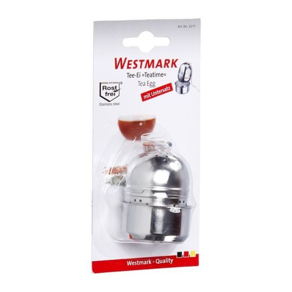 Westmark thee infuser met aflegschaaltje thee-ei uit rvs