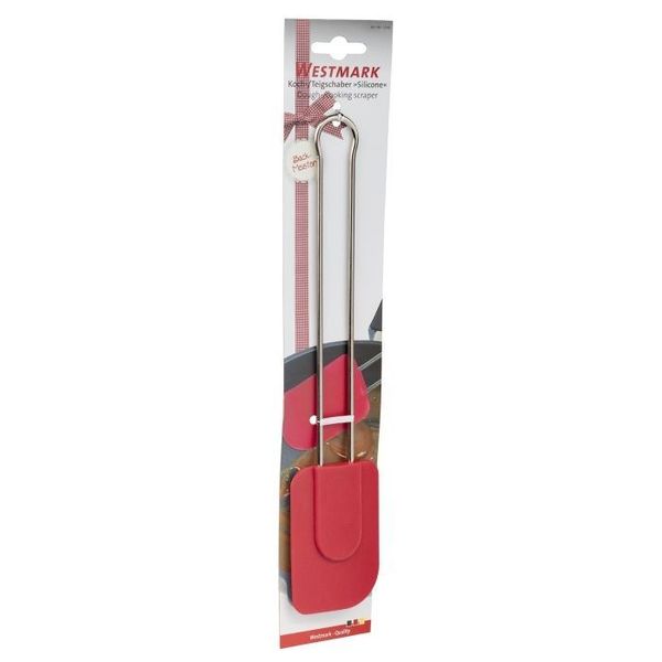 Westmark spatel uit rvs en silicone rood 28.5cm