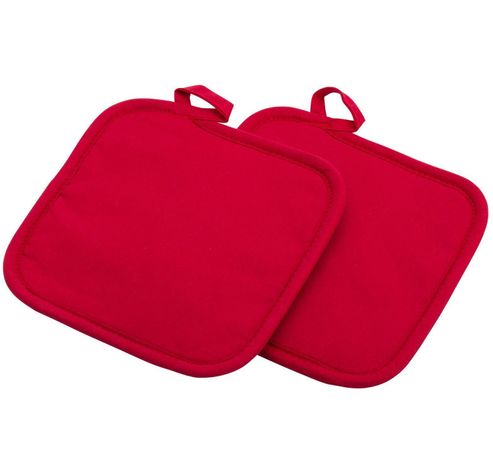 set de 2 maniques en coton et néoprène rouge 19.5x20x2cm  Westmark