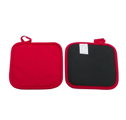 set de 2 maniques en coton et néoprène rouge 19.5x20x2cm  Westmark