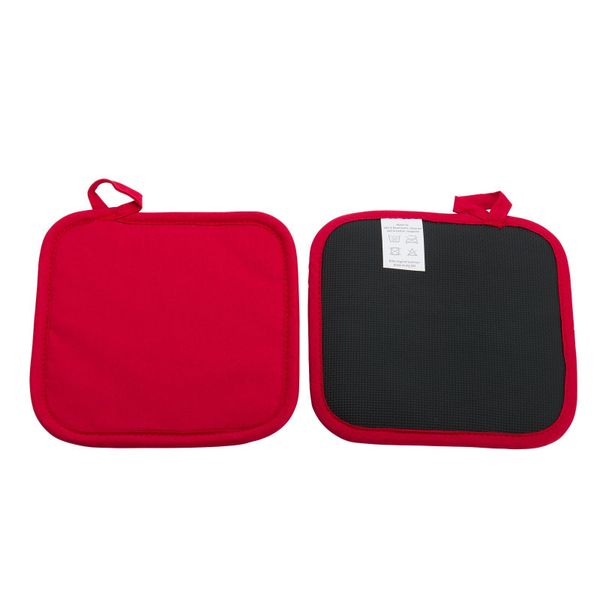 Westmark set van 2 pannenlappen uit katoen en neopreen rood 19.5x20x2cm