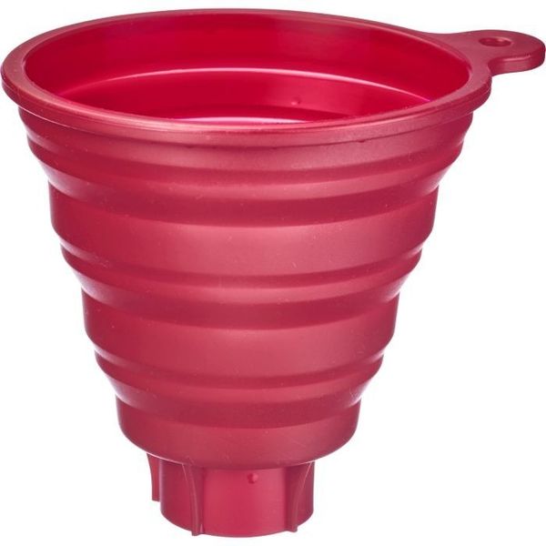 Westmark Set van 2 vouwbare trechters uit silicone grijs en rood Ø 10cm en Ø 11cm