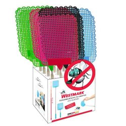 Westmark Fly Hunter uitschuifbare vliegenmepper zwart, groen, rood of blauw