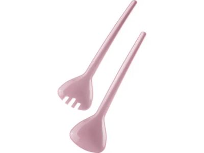 Traditionell 2-delige set slabestek uit kunststof roze 26.6cm