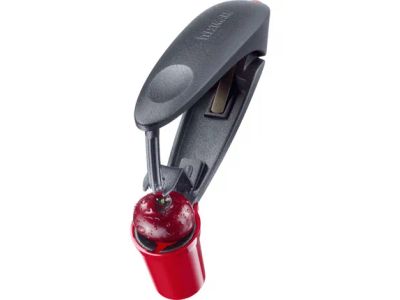 Kerni kersenontpitter met opvangbakje uit aluminium 15.5x3.2x4.3cm