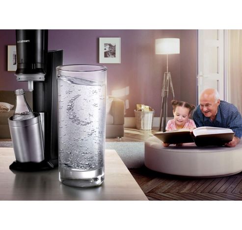 Crystal Zwart + 3 karaffen  SodaStream