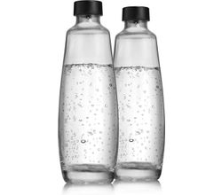 2-pack glazen karaffen 1L vaatwasbestendig voor DUO SodaStream