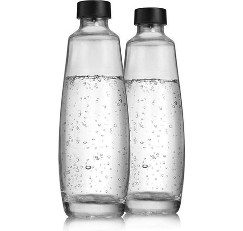 2-pack glazen karaffen 1L vaatwasbestendig voor DUO  SodaStream