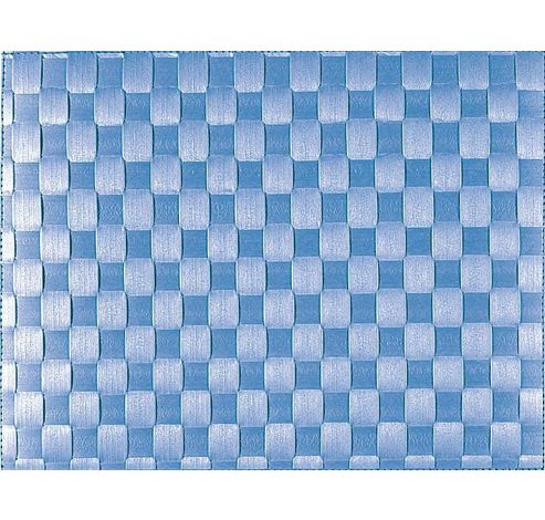 breed geweven placemat uit kunststof marineblauw 30x40cm  Saleen